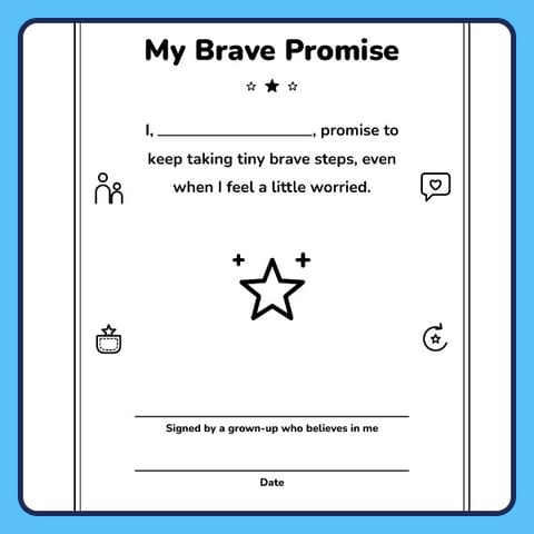The My Brave Promise certificate page